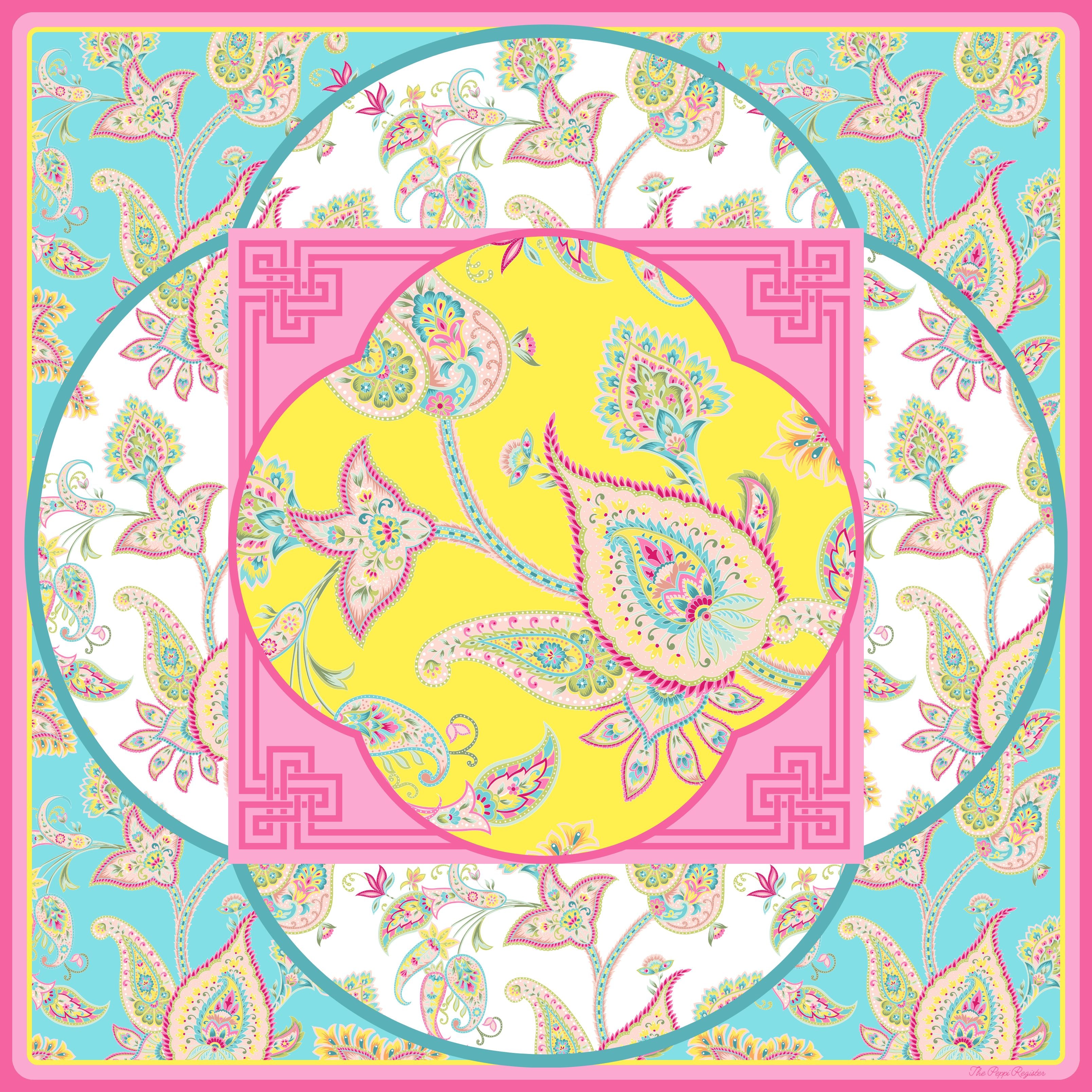 PREORDER - Paisley Jubilee Premium Mahjong Mat – 33" - Estimated Ship Sep 15 2026