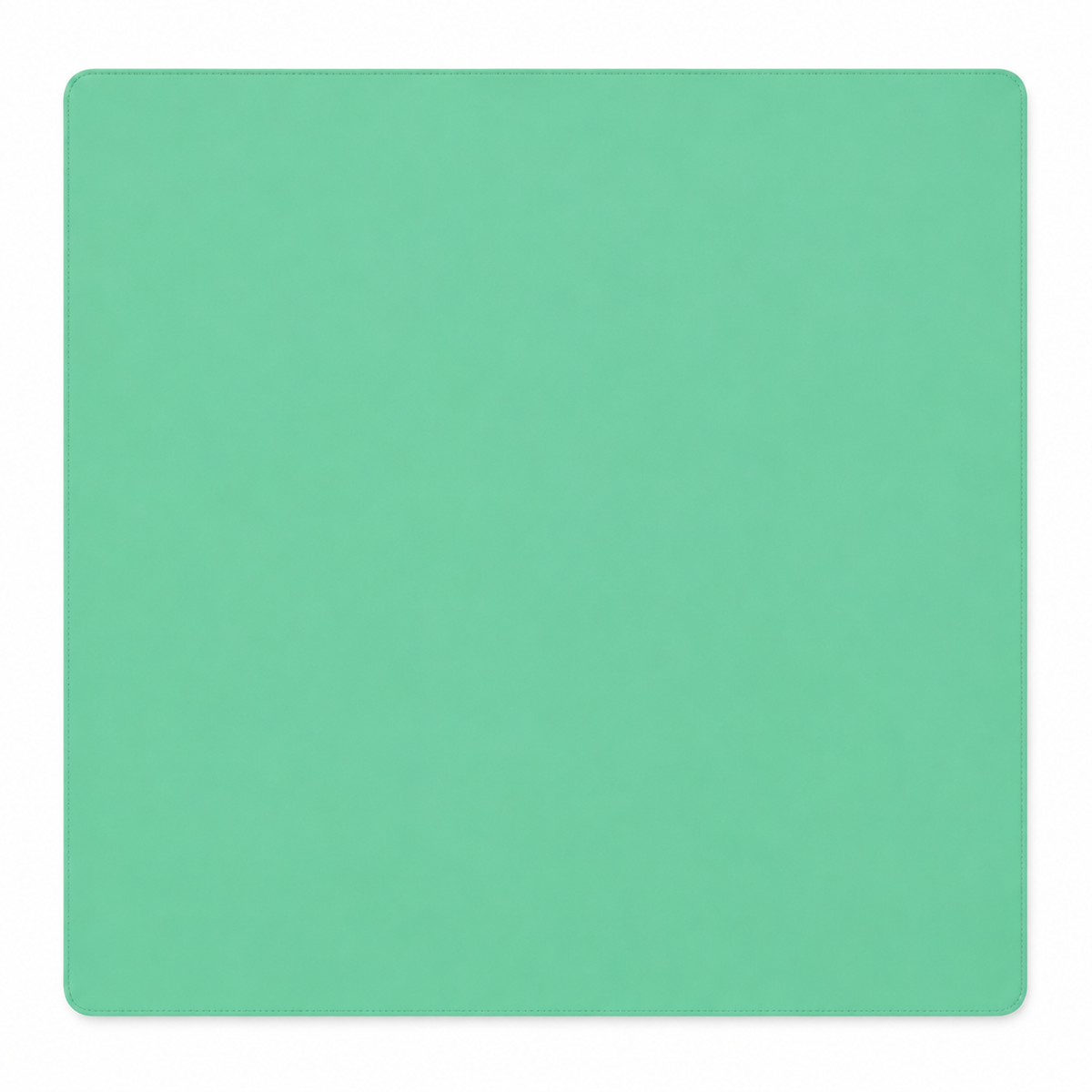 A Seafoam green Mahjong Mat with rounded corners.
