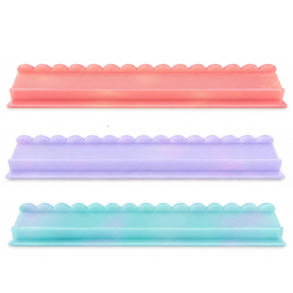 Celestial Chromatic Collection | Premium Scalloped Acrylic Mahjong Racks – Set of 4
