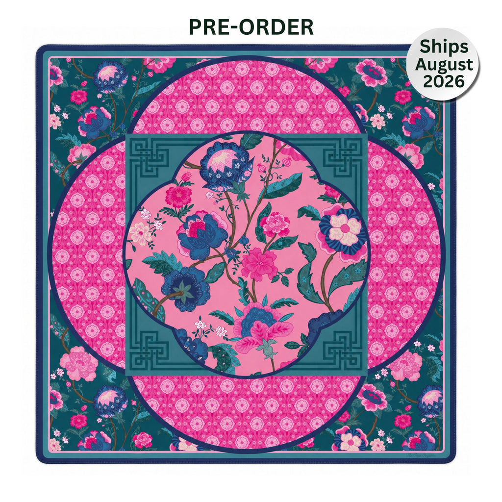 PREORDER - Peony Sociale Premium Mahjong Mat – 33" - Estimated Ship Aug 20th 2026