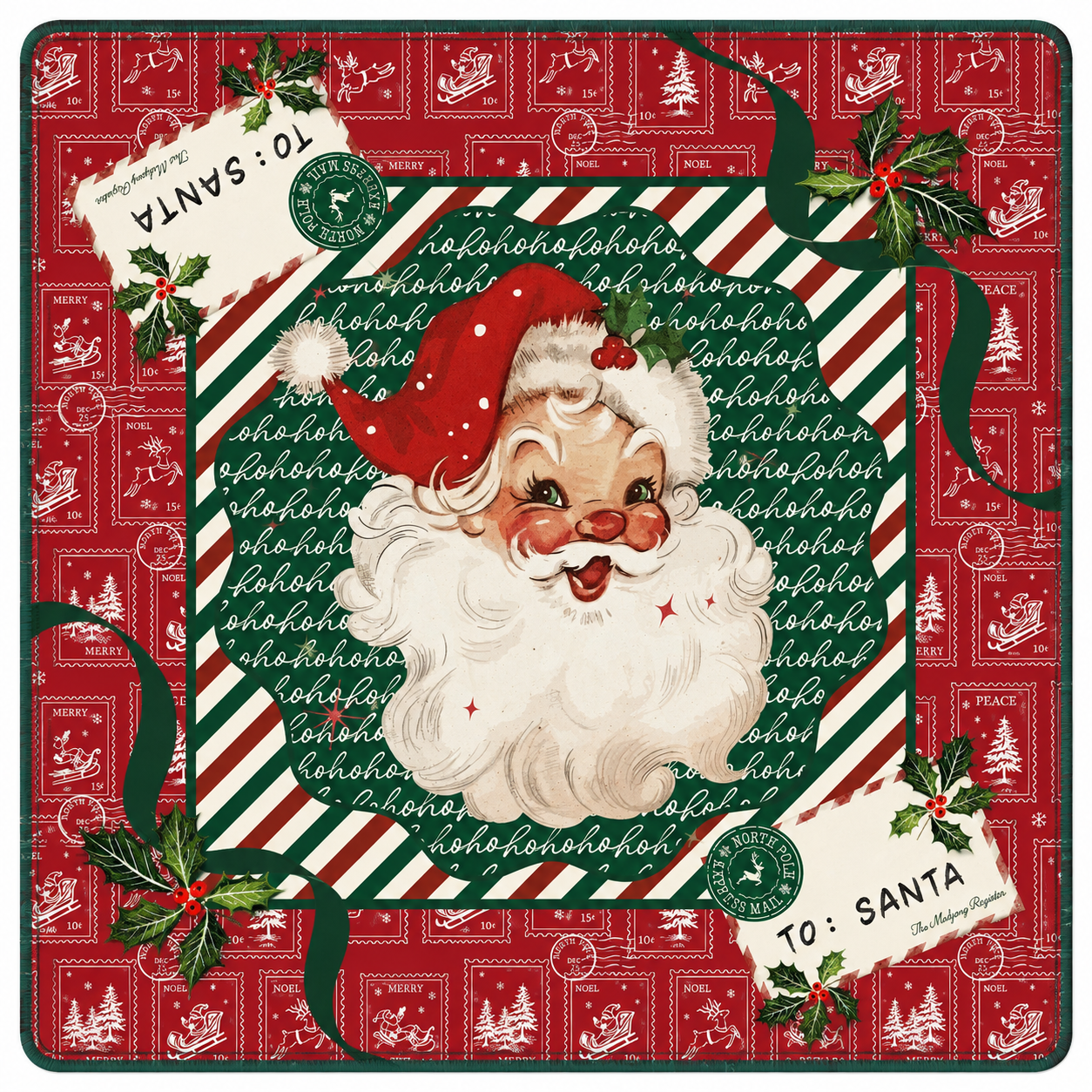 PREORDER - Letters to Santa Premium Mahjong Mat – 33" - Estimated Ship Oct 1st 2026