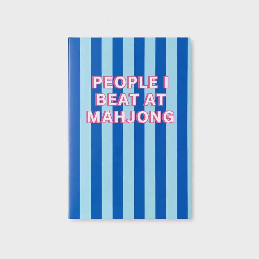 Mahjong Journal | Hardcover Blank Notebook for Mahjong Lovers | Preppy Mahj Gift