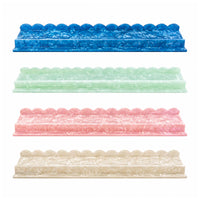 Set of 4 Luxury Pearlized Acrylic Mahjong Racks – 20" Scalloped Edge Design