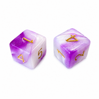 Pearl Acrylic Mahjong Dice Set – Metallic Number Dice - Premium Mahjong Accessories