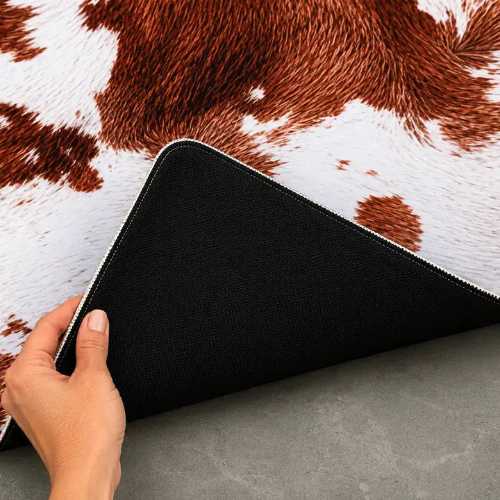 This is our Highland Cow Hide Safari Club Collection Mahjong Mat. This boutique-quality mat combines a bold floral and leopard print with the comfort and durability serious players appreciate.

Crafted from premium 3mm padded neoprene, it provides a smooth surface for effortless tile movement while helping reduce noise and protect your tabletop. Finished with fully stitched edges, it's made to last through years of Mahjong.