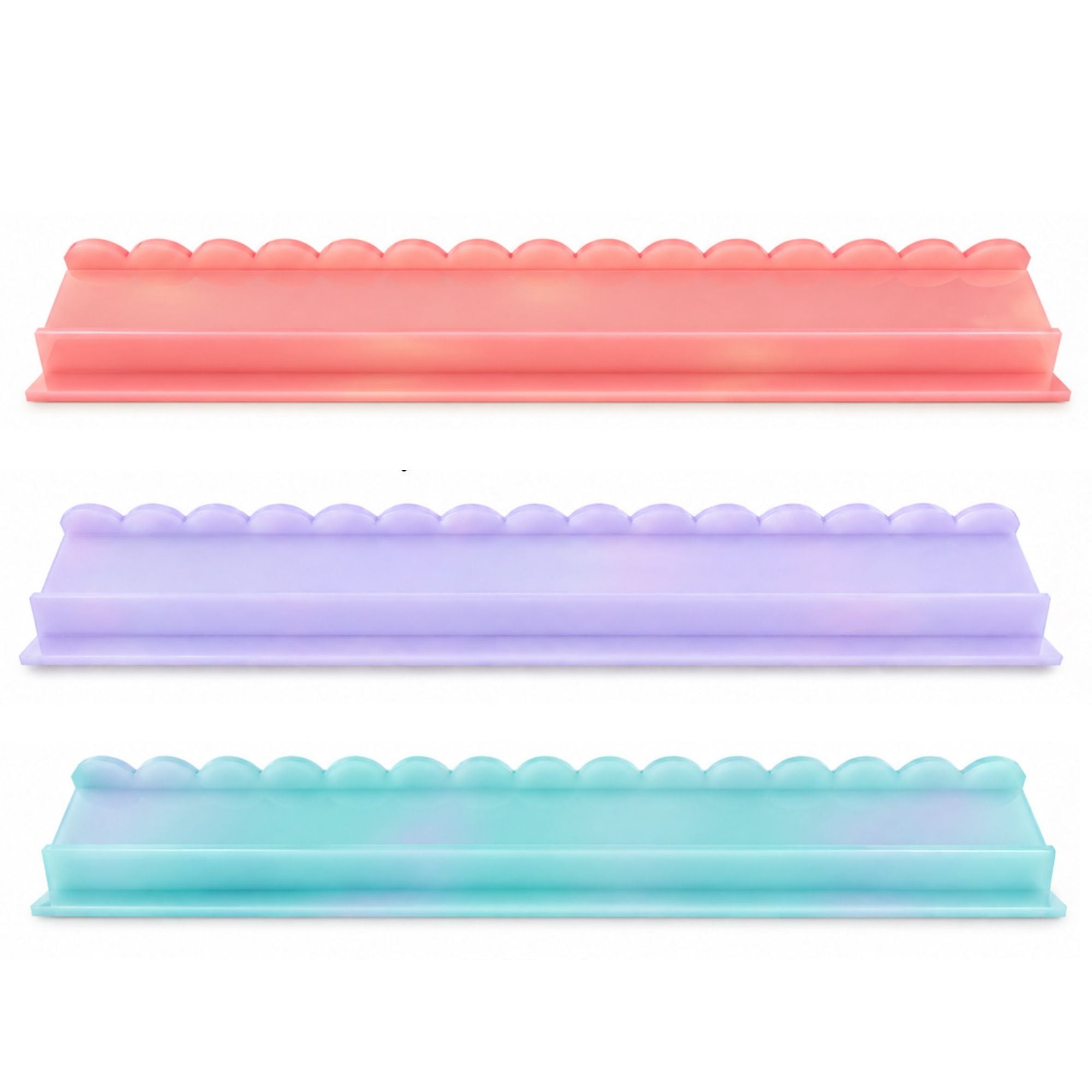 Celestial Chromatic Collection | Premium Scalloped Acrylic Mahjong Racks – Set of 4